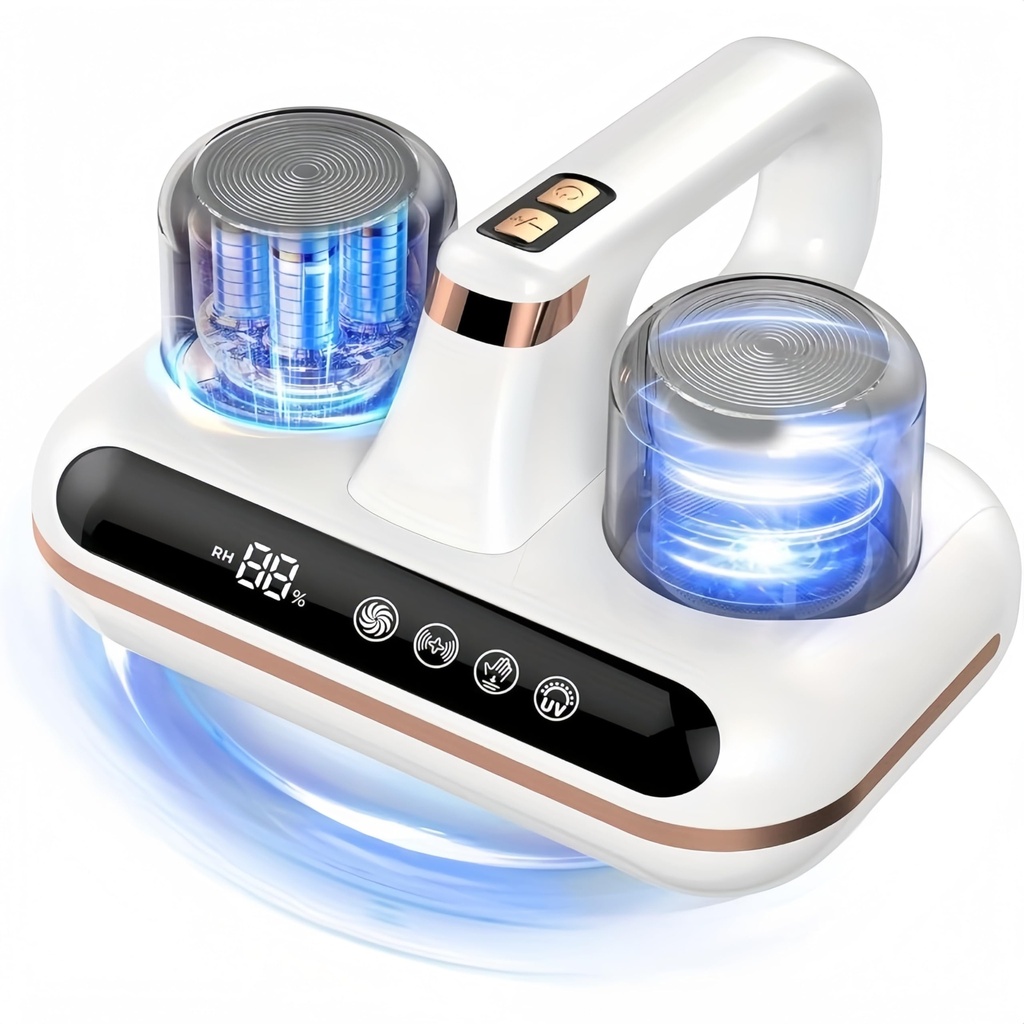 Vxoyo Mattress Vacuum Cleaner, 4 in 1 Cordless Mattress Vacuum Cleaner With UV Light & LED