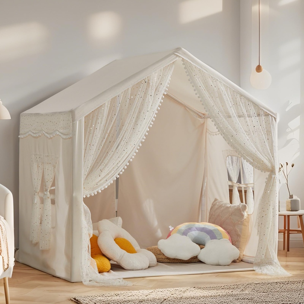 Kids Play Tent, Play Tent for Toddlers Age 3-12, Indoor Playhouse with Carry Bag, Safe PVC