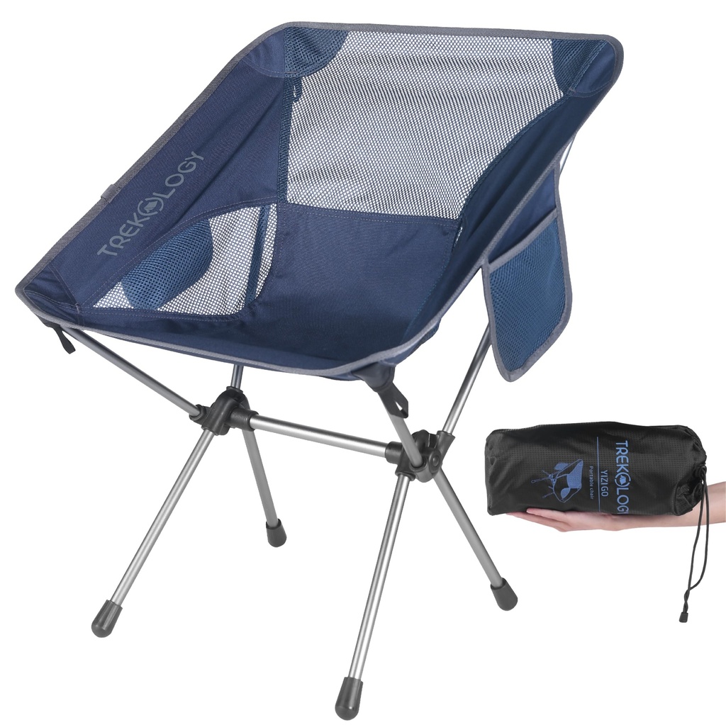 TREKOLOGY YIZI GO Camping Chair Compact, Foldable, Lightweight 0.9 kg, 136 kg Capacity