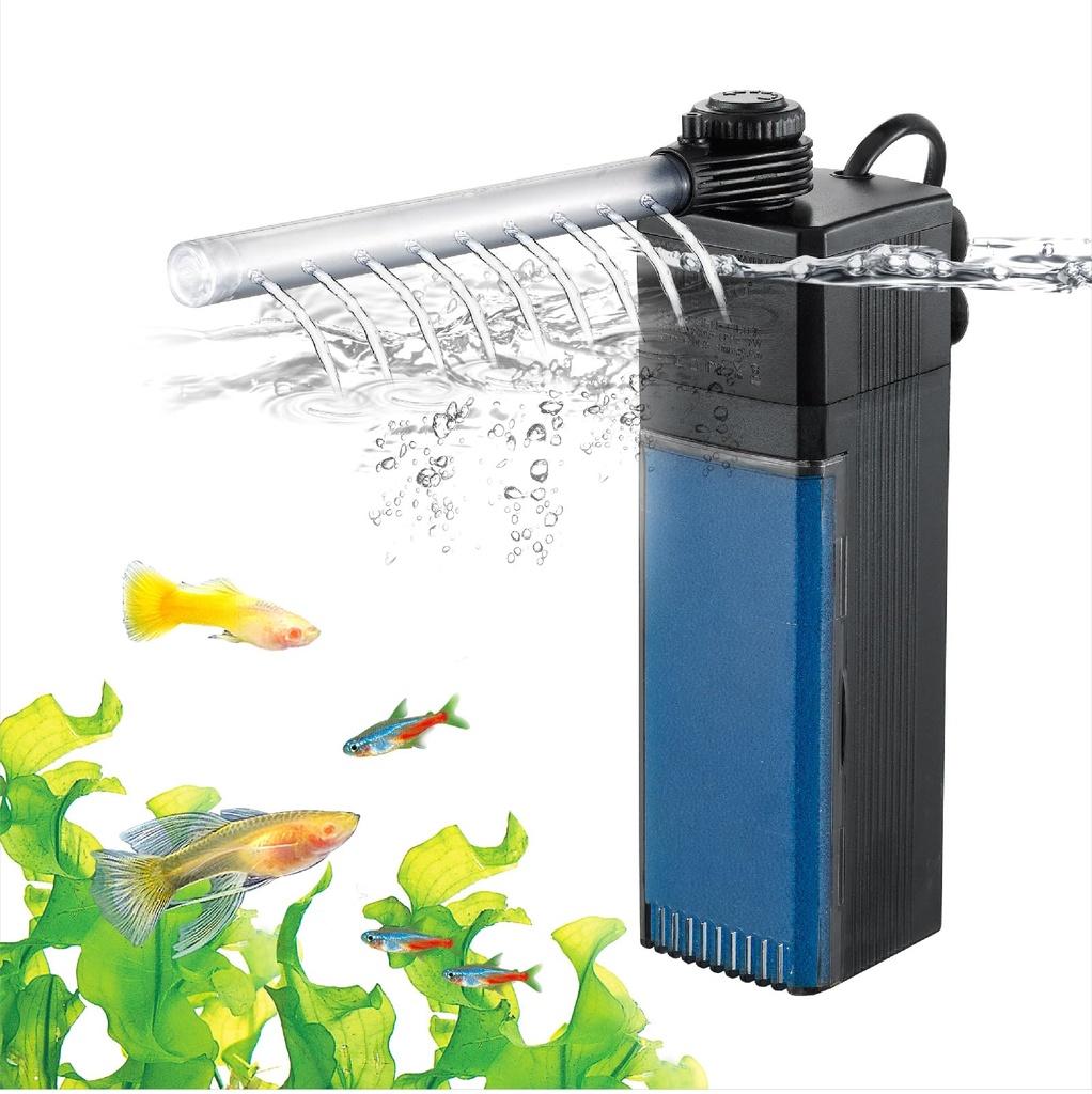 Weipro Internal Fish Tank Filter, Multi Filter Materials, 12W Adjustable Water Flow Submers