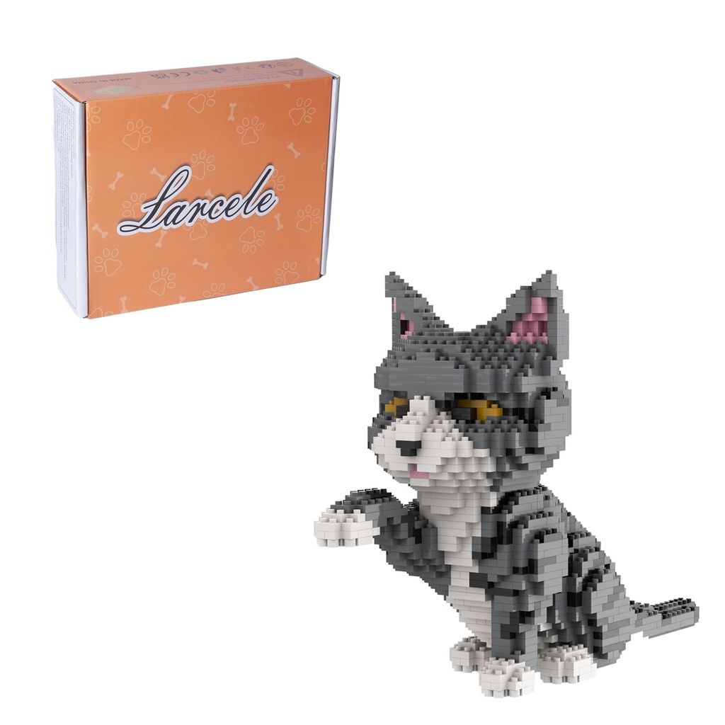 Larcele Mini Building Blocks Animal Set, DIY Micro 3D Building Toy Bricks,1300 pcs KLJM-05