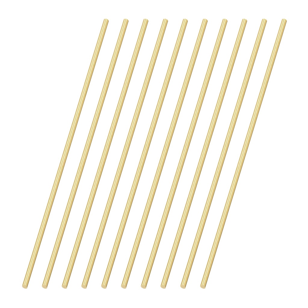VictorsHome 2.5mm x 300mm Brass Rods, Round Solid Shaft Lathe Bar for DIY Crafts RC Aircraf