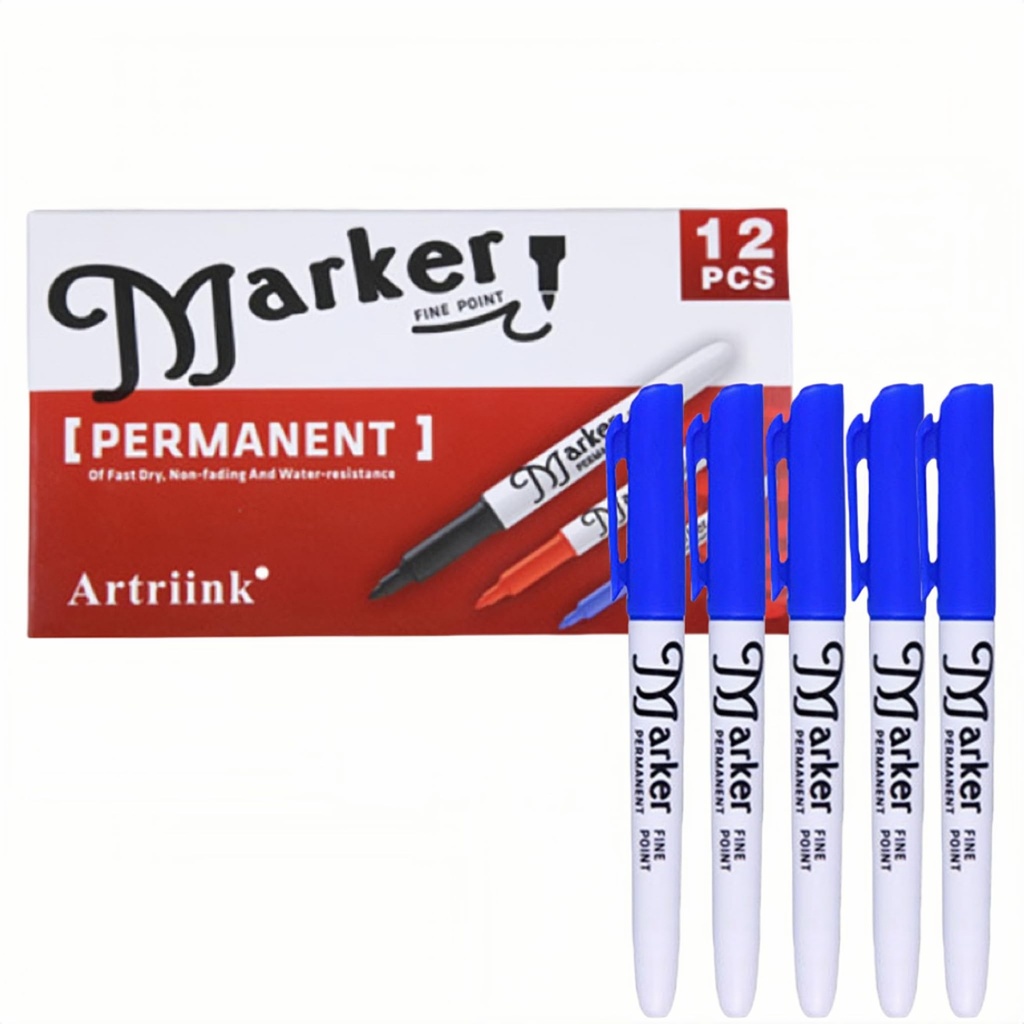 LIDOUK Whiteboard pens, suitable for offices, schools, and homes, with 12 dry cleaning pens