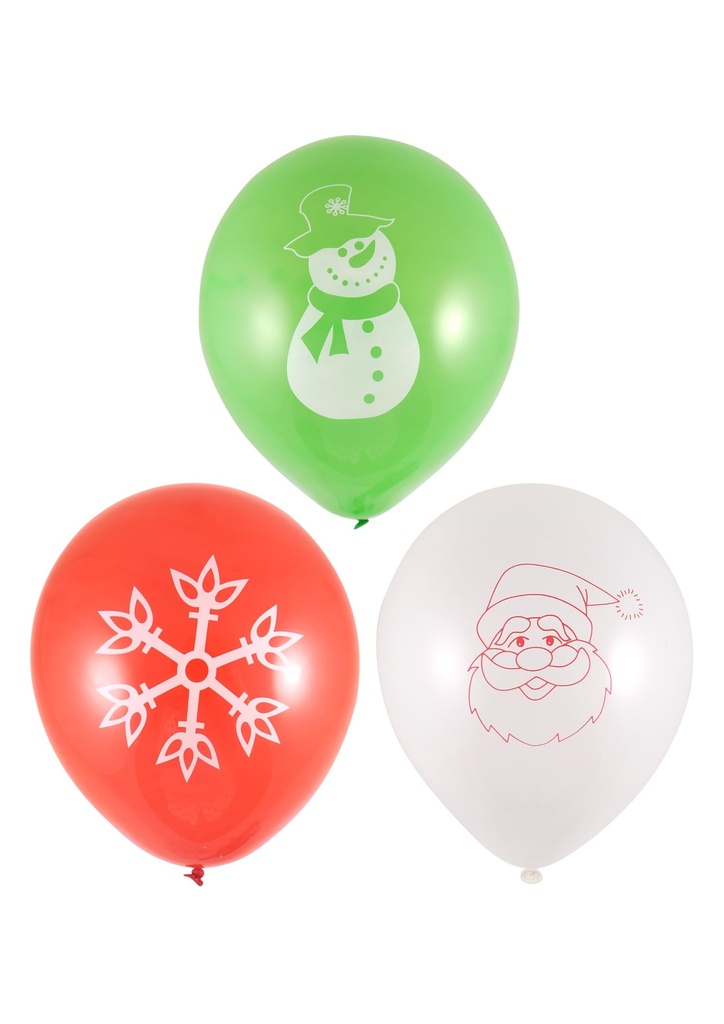 Henbrandt 60 x Christmas Balloons Red, White and Green Latex Party Balloons 23cm | 9Ã¢Â€Â