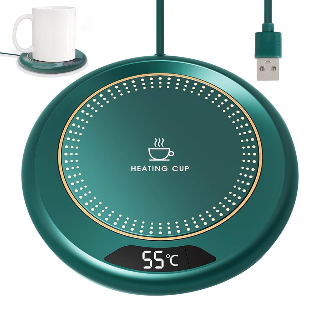Coffee Mug Warmer Valentine's Day USB Smart Beverage Heated Coaster 8H Auto Shut-Off with 3