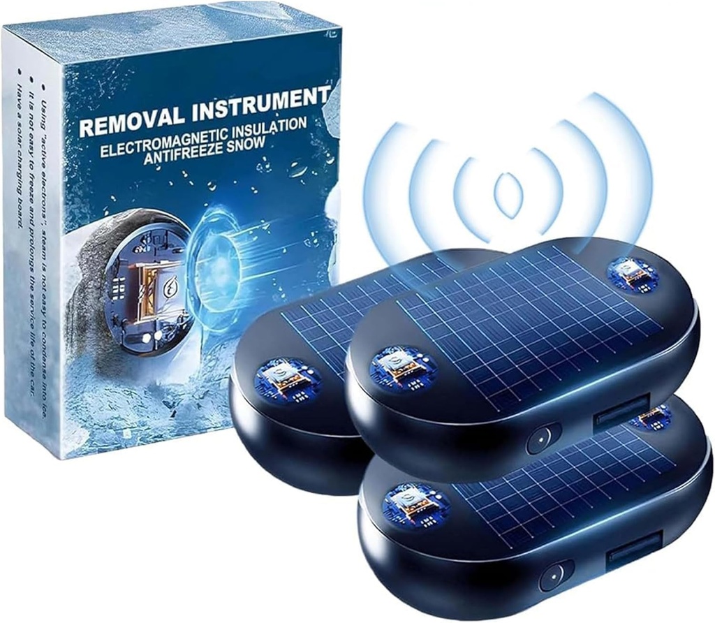 Wenchrisdt 3 Pcs Electromagnetic Car Deicer, 2026 New Portable Solar Electromagnetic Molecul