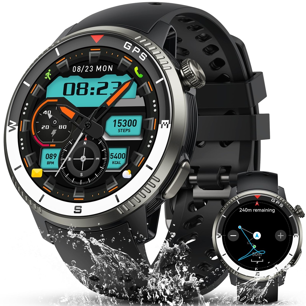 Smart Watch(Answer/Make Calls), 1.43" AMOLED Smartwatch for Women Men, 2025 Fitness Watch