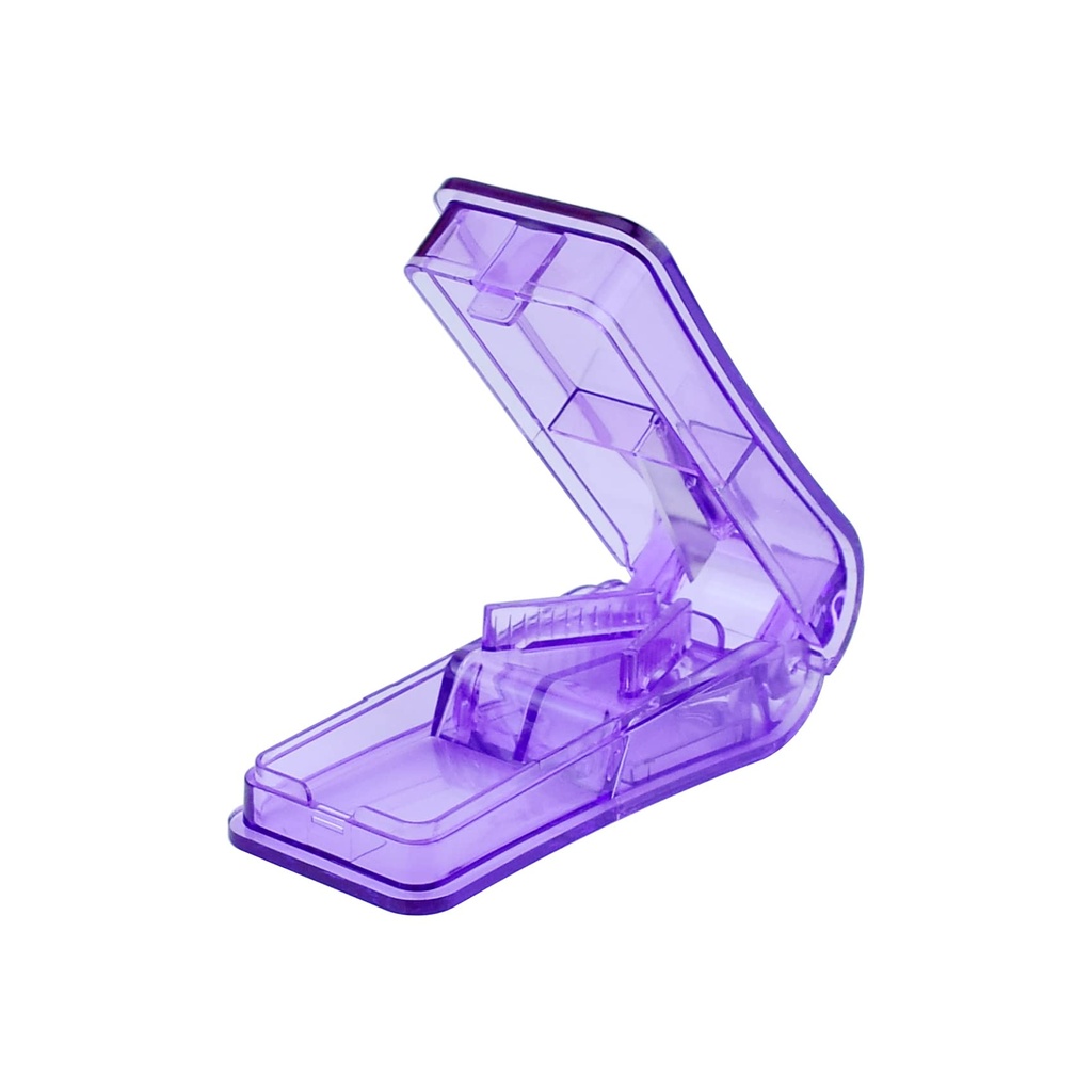 Pill Cutter, Portable 2-in-1Pill Splitter with Blade and Storage Compartment for Small or L