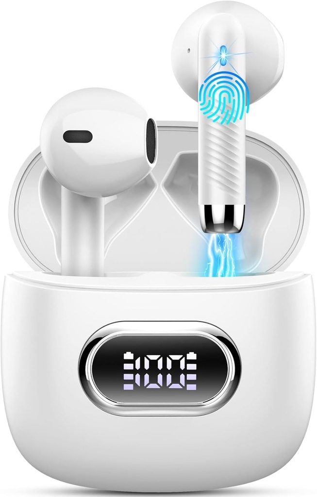 Wireless Earbuds, Bluetooth 5.4 Headphones in Ear with Deep Bass, 42H Bluetooth Earphones E