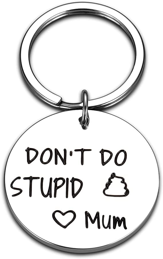 HZJ-AIGO Funny Gifts for Teenage Boys Girls, Love Mum Keychain,Novelty Gifts, Stocking Fill