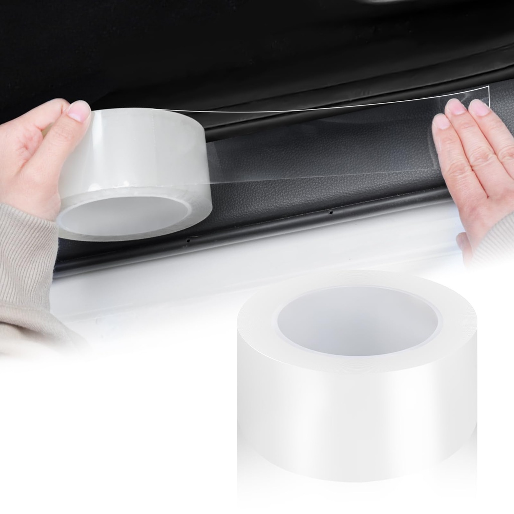 EINESIN Car Door Edge Entry Guards, 5D Carbon Fiber Anti-Collision Waterproof Protector Tap