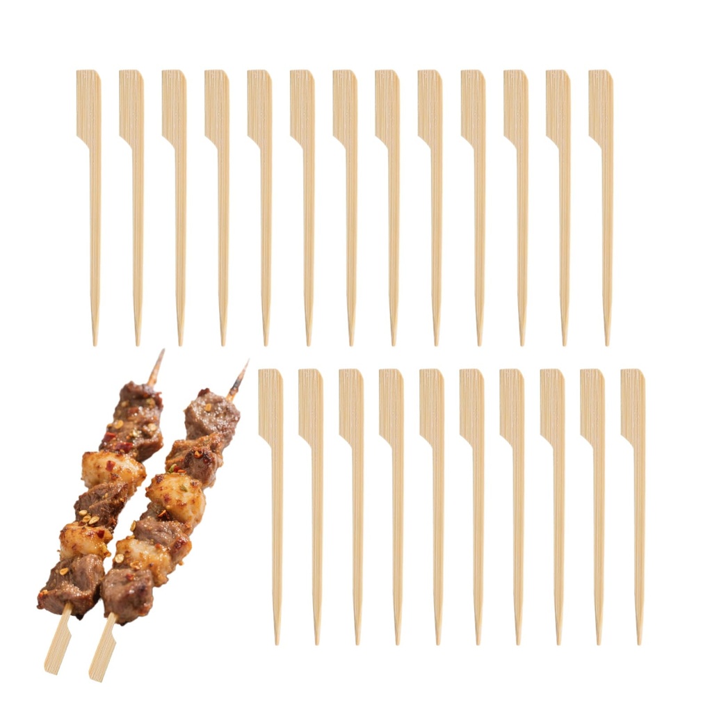 200 Pcs Bamboo Wooden Skewers, 9cm,Natural Wood Color, Skewer