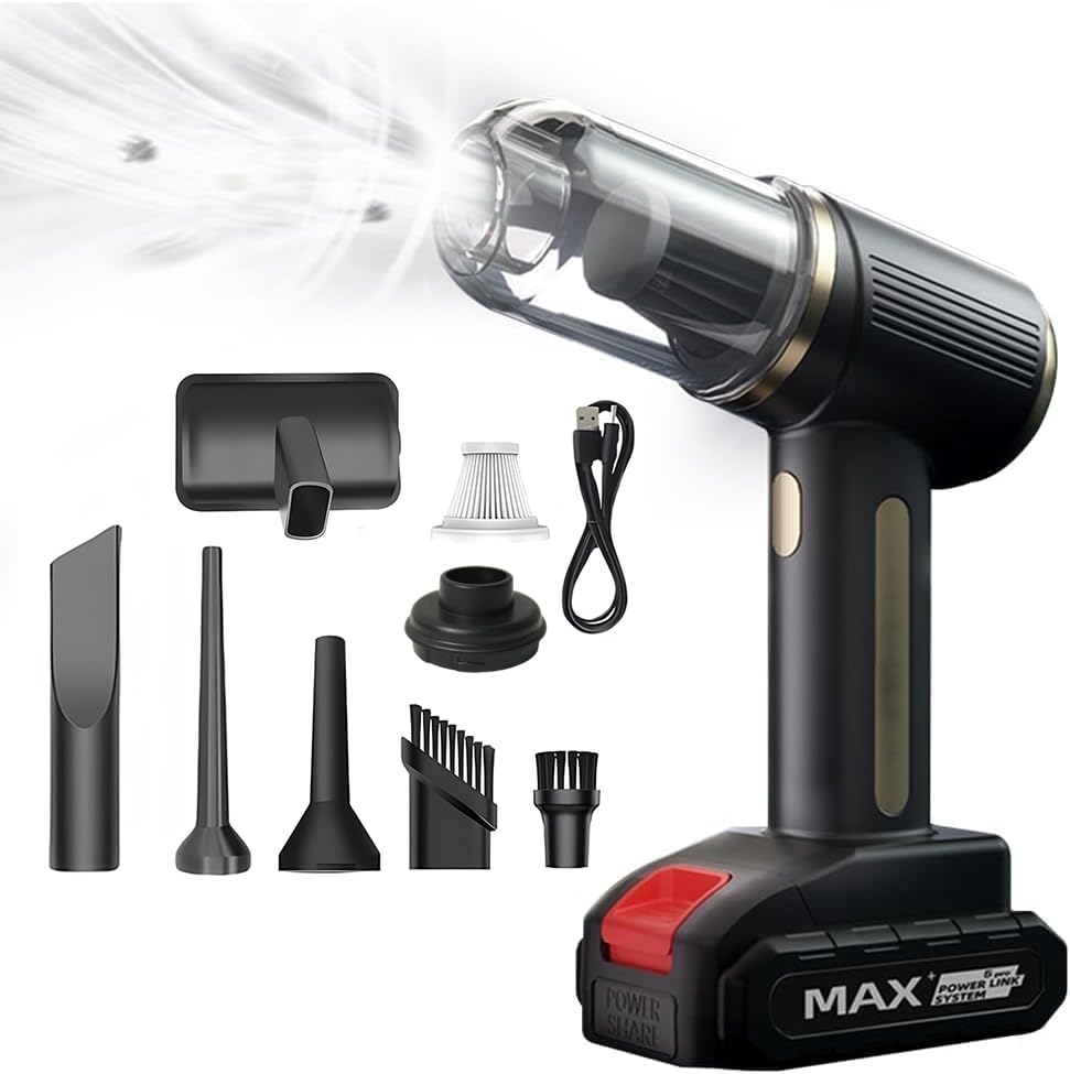 Old Tjikko Handheld Vacuum Cleaner, 20000Pa, 25-30 Min Runtime, 12V/6000mA, Powerful Suctio