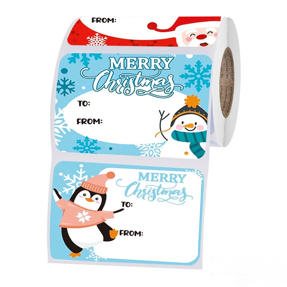 250pcs Christmas Gift Tags, Christmas Gift Self Adhesive Stickers, Xmas Name Tag Stickers f