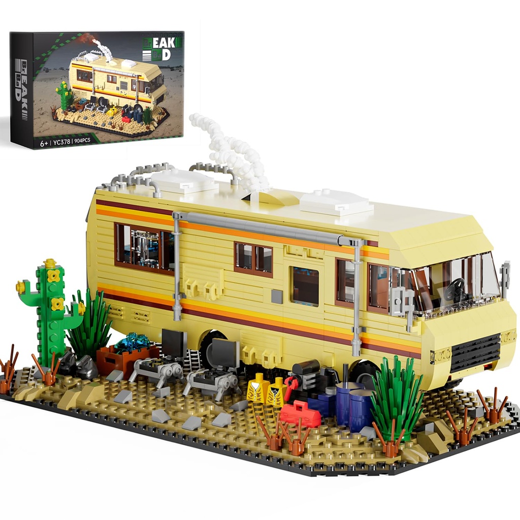 TOY PLAYER Breaking RV Adventure Building Set, MOC Upgraded Classic Scene