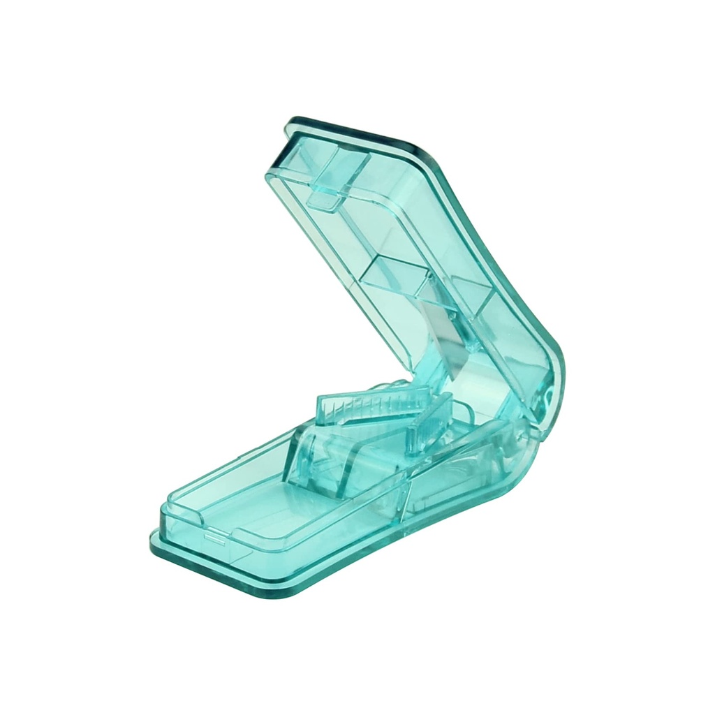 Pill Cutter, Portable 2-in-1Pill Splitter with Blade and Storage Compartment for Small or L