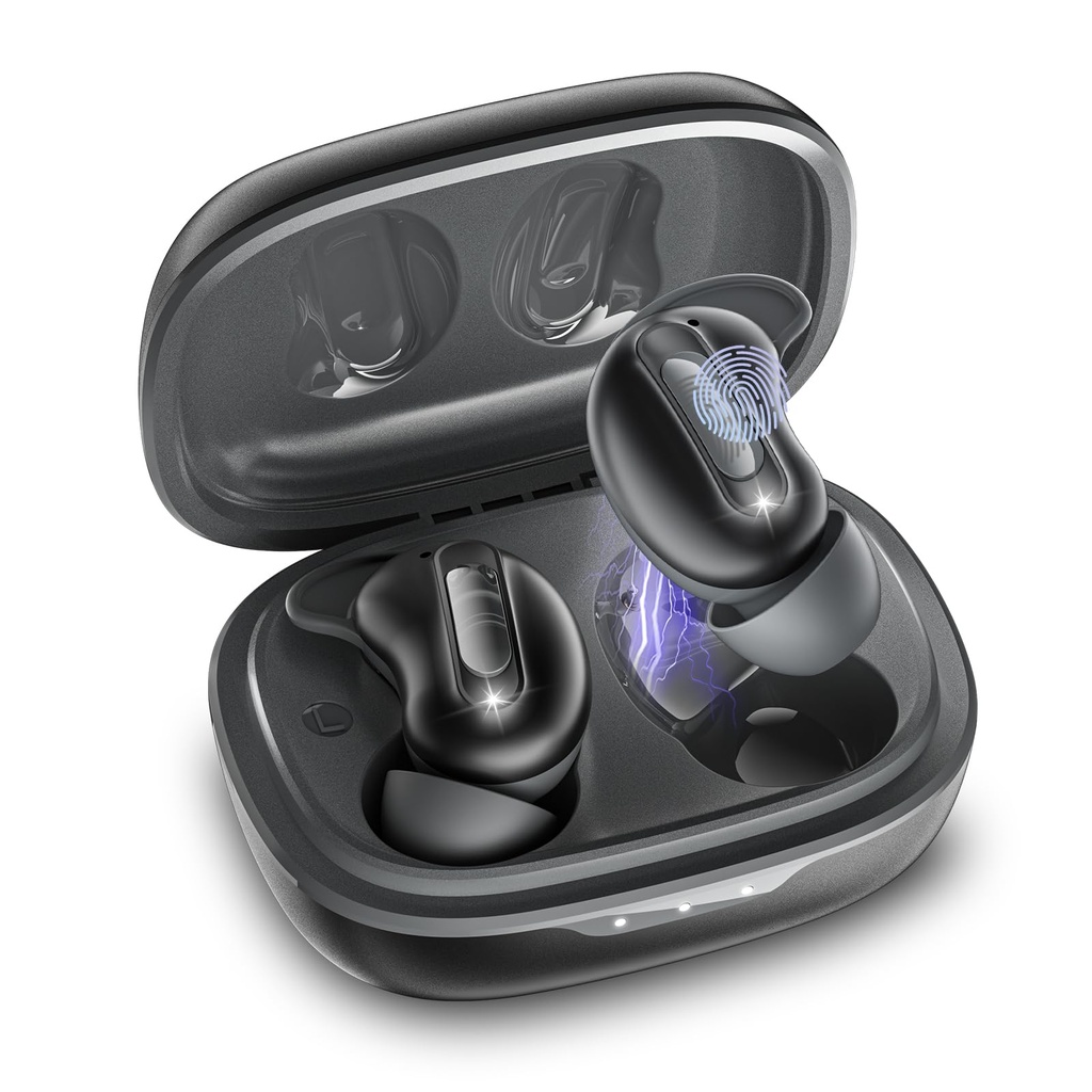 Wireless Earbuds, Mini Sleep Earbuds ANC Bluetooth 5.4 Headphones In Ear with ENC