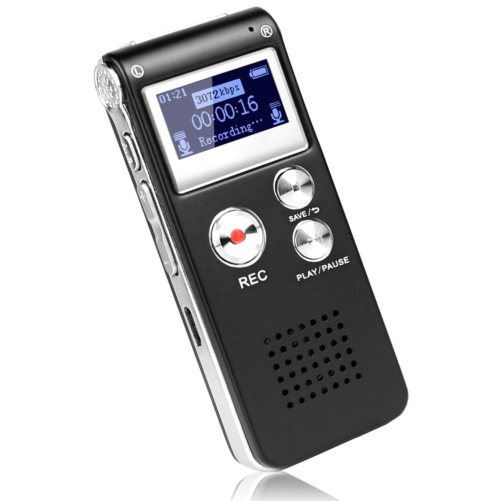 DISTANCEE 32GB Digital Voice Recorder 3072kbps HD Voice Activated Recorder with Playback