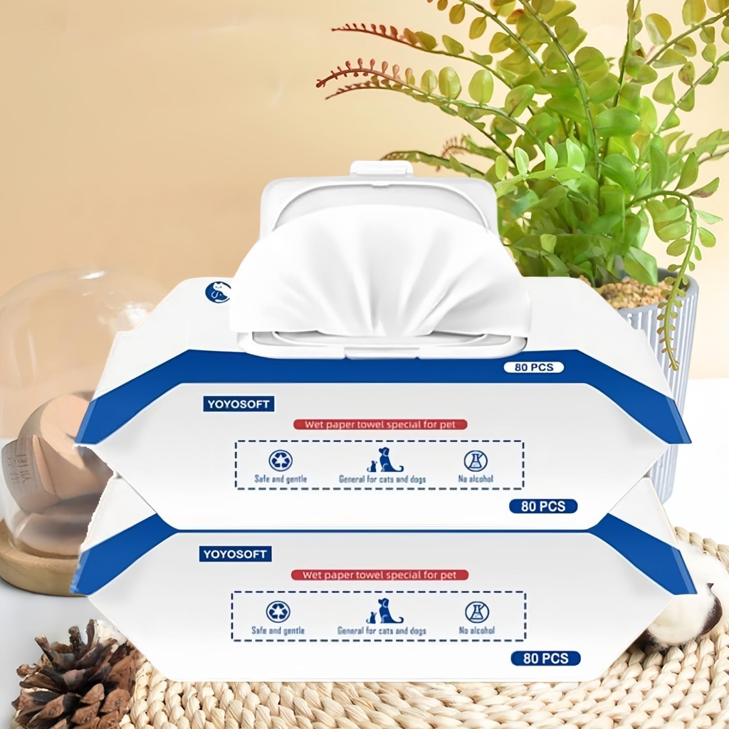 Sinaya 160 Count Hypoallergenic Pet Wipes for Dogs & Cats Ã¢Â€Â“ Thick, Unscented Dog Wipes