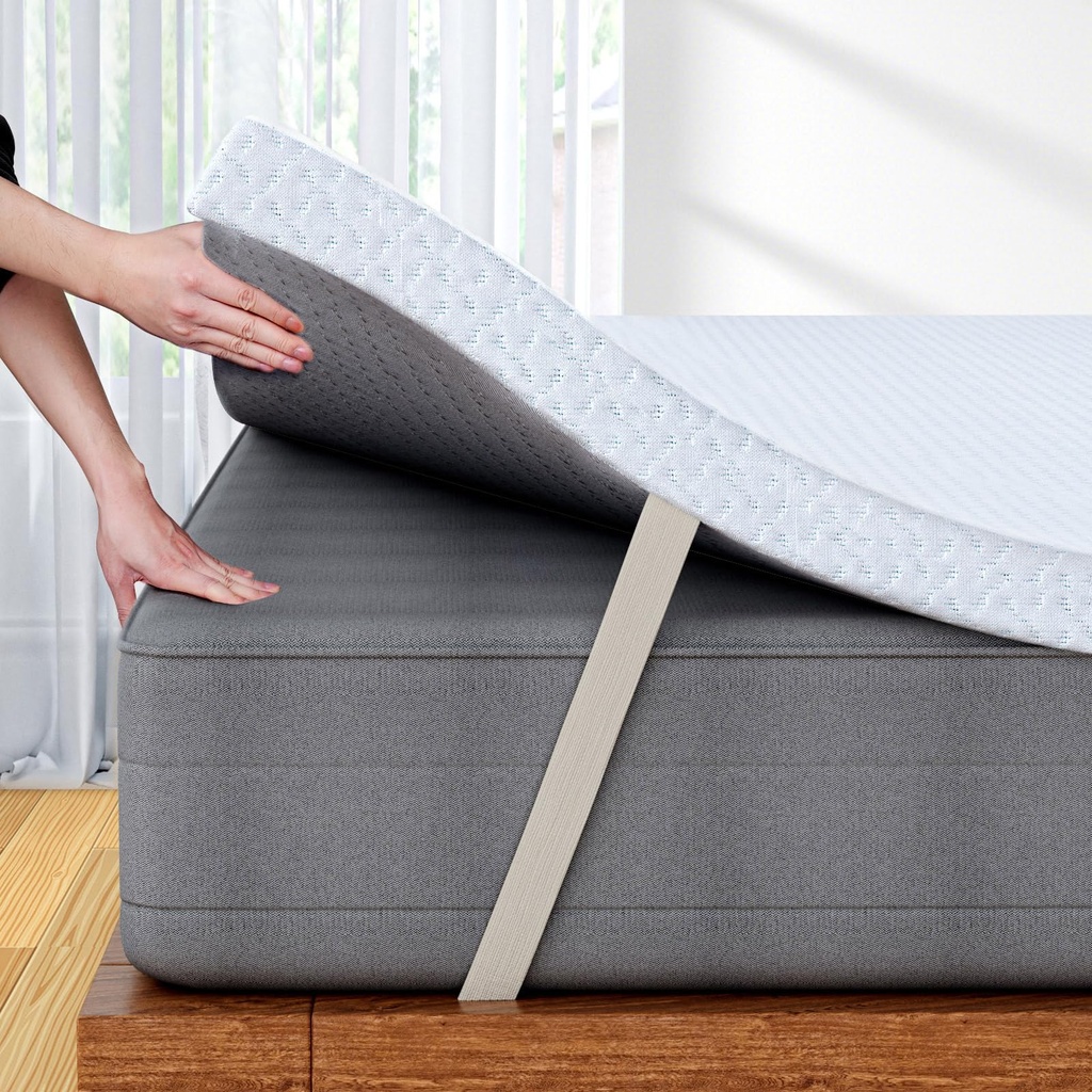 Frideko 7cm Memory Foam Mattress Topper Double Mattress Topper With Washable Zipped Cover