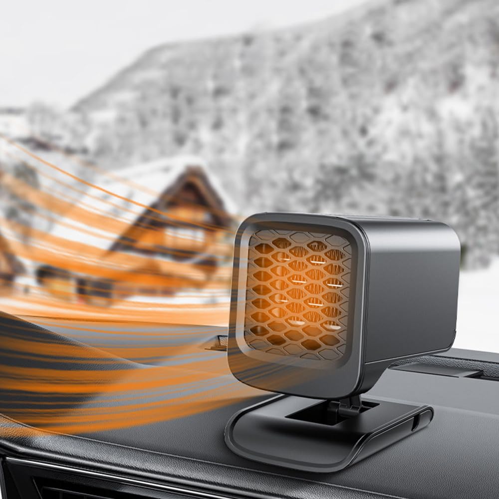 XEERUN Car Heater, 12V 120W Portable Car Heater Defroster, 2 in 1 Fast Heating/Cooling Auto