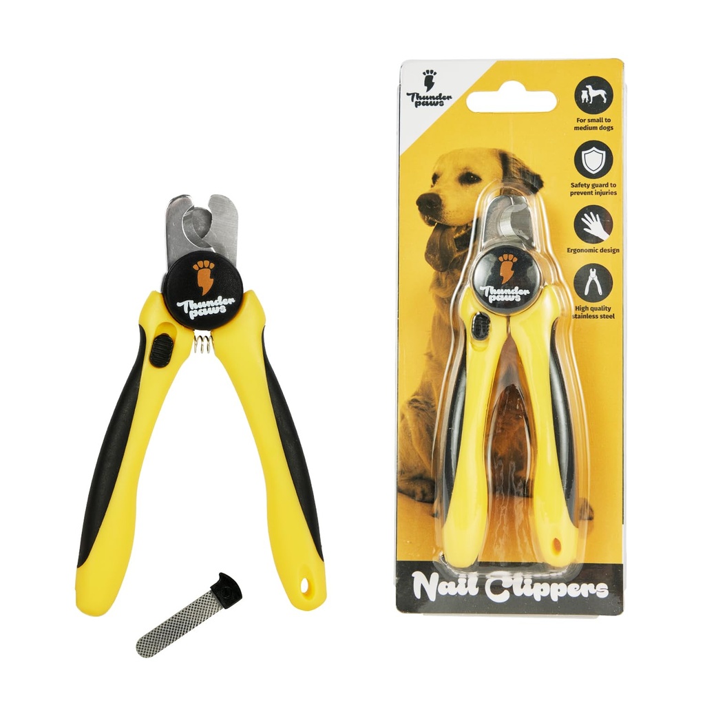 Thunderpaws Dog Nail Clippers with Protective Guard and Safety Lock (Small to Medium Breeds)