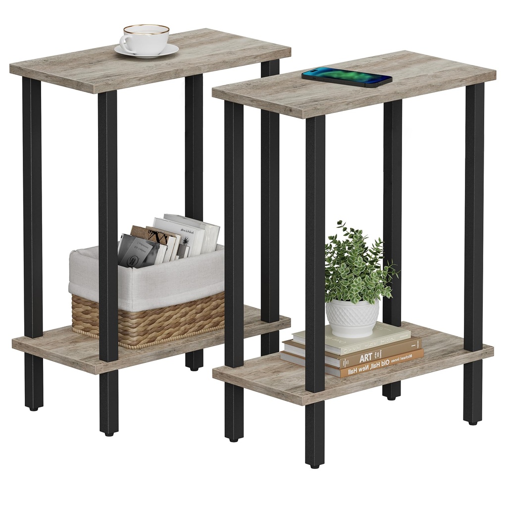 TUTOTAK Small Side Table, Narrow End Table, Skinny Sofa Table, Slim Nightstand, Living Room,