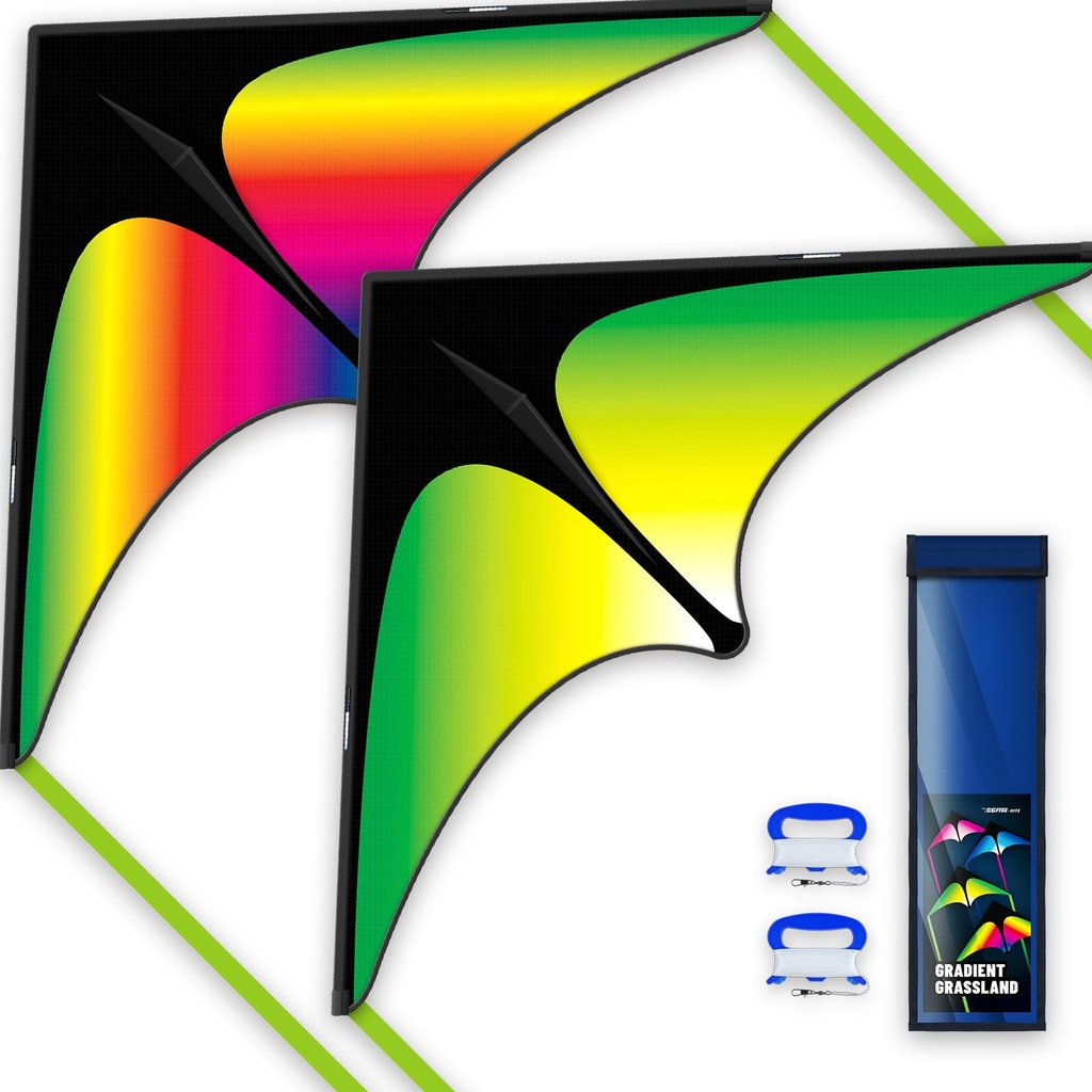 Delta Kite set for Kids and Adults, Extremely Easy to Fly for Beginners, Kite for Beach Tri