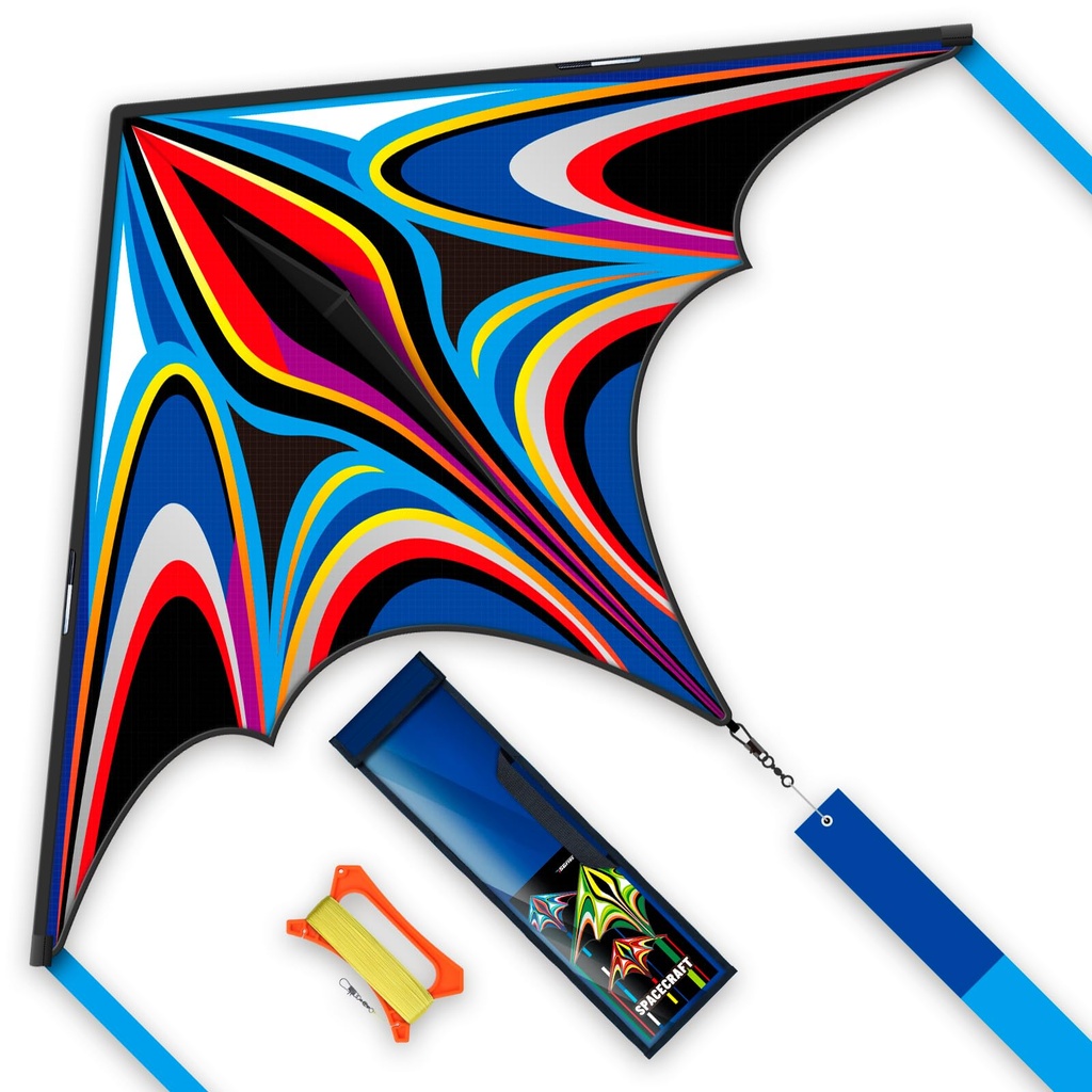 SGftre Blue Large Delta Kites Flying Toys Easy to FlyÂ´?Ã®Huge Kite for Kids and AdultsÂ´?Ã