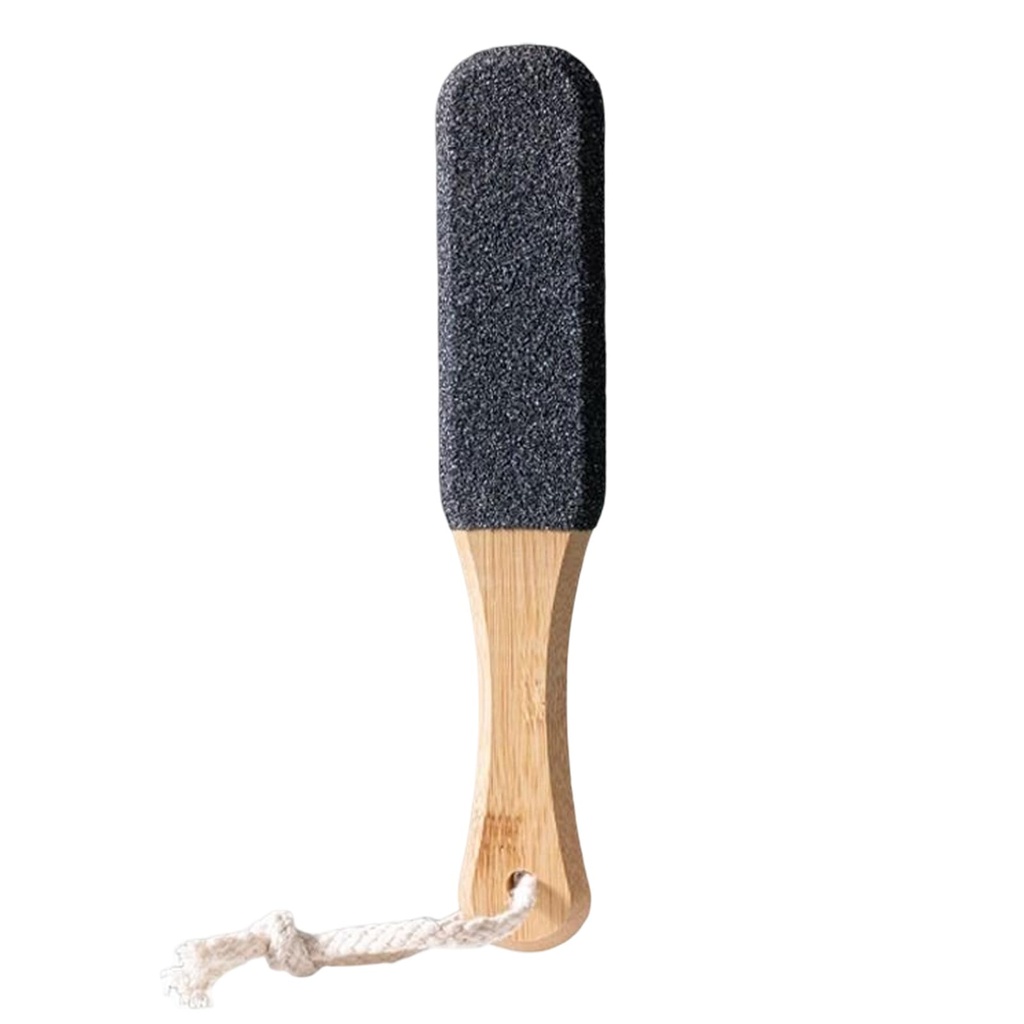 Foot File Pumice Stone Professional Pumice Stone for Feet Foot Scrubber with Wooden Handle