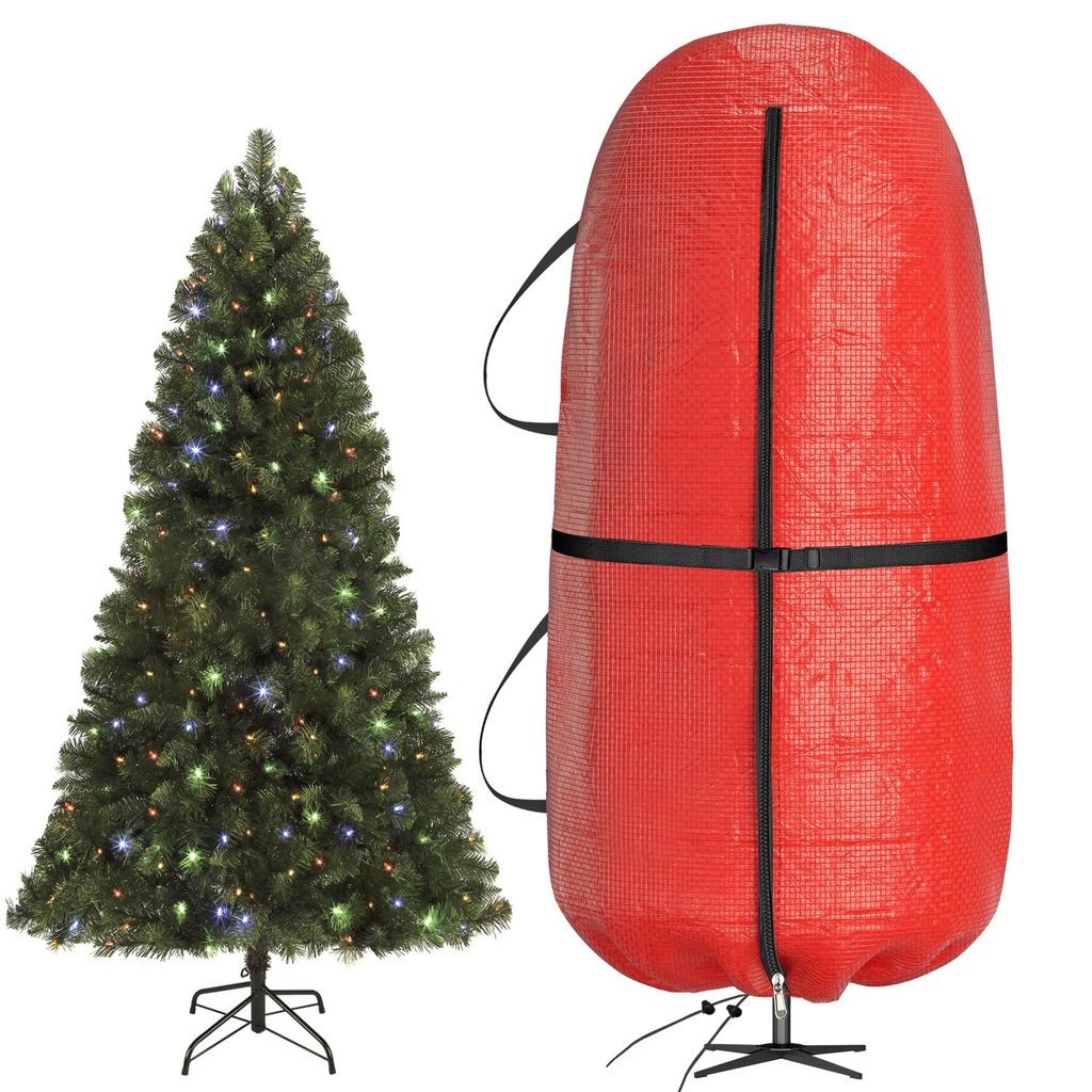 Upright Christmas Tree Storage Bag 7.5FT - Xmas Tree Storage Cover with Adjustable Straps, T
