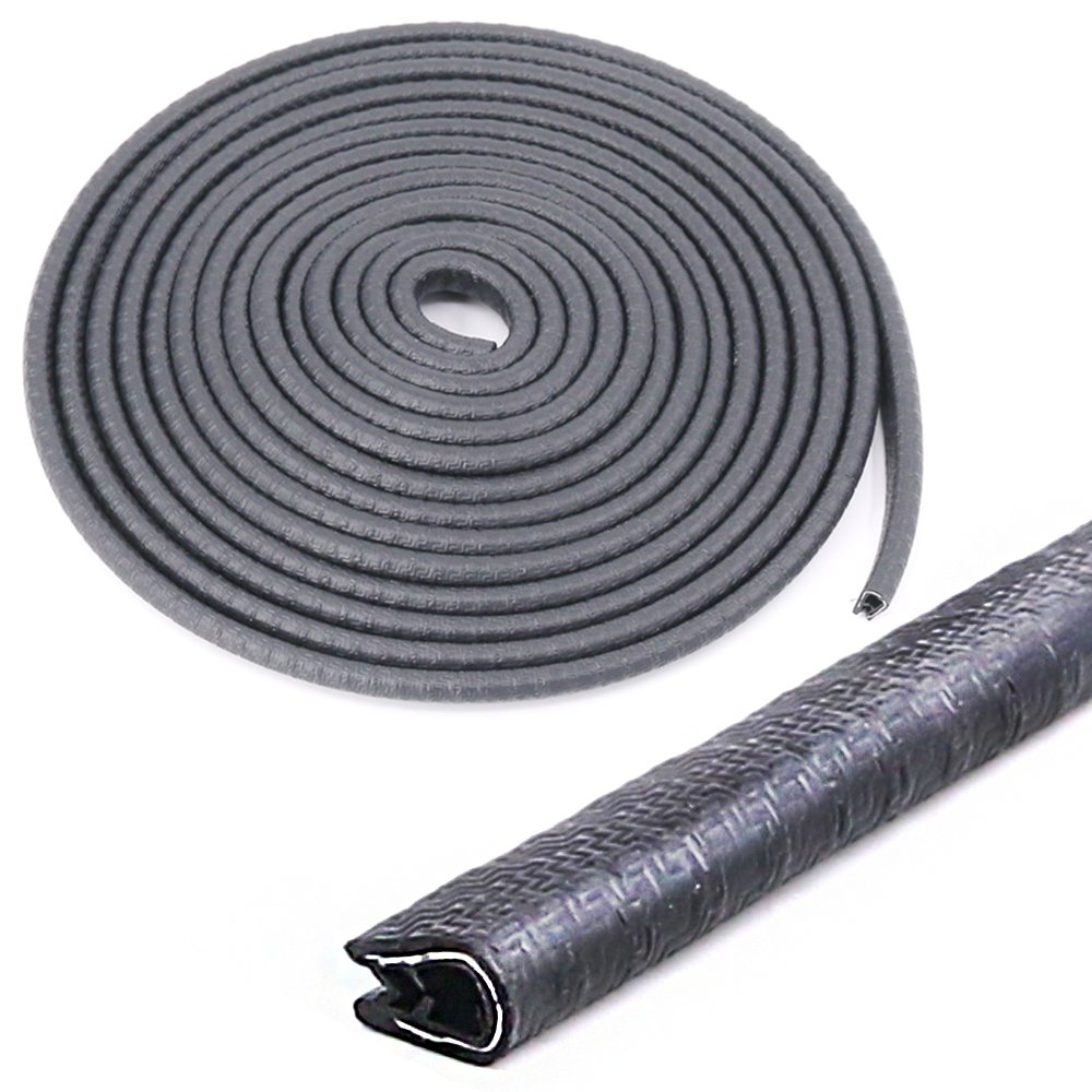 Swpeet 16Ft (5M) U Shape Universal Rubber Seal Protector Guard Strip, Car Door Edge Guards