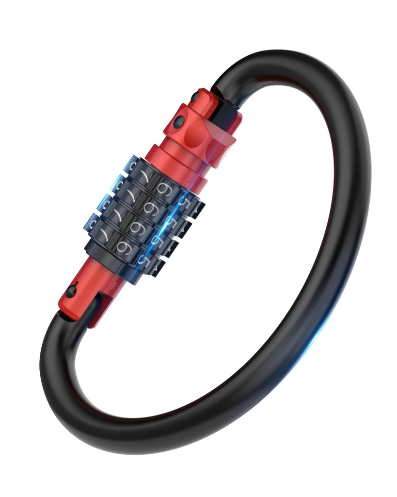 Combination Locks, Heavy Duty Carabiner Clips, Ultra Large D-Shaped Code Combo Lock for Loo