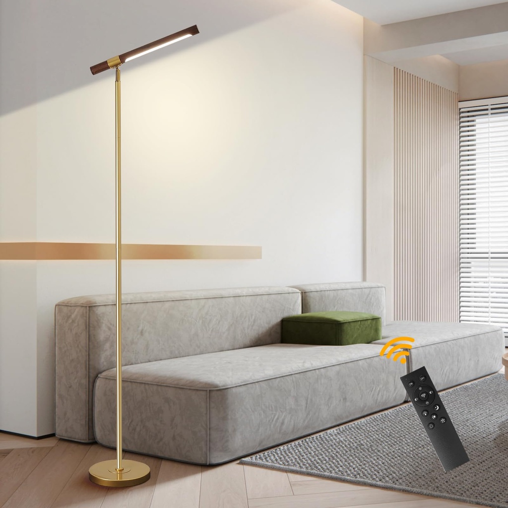 Floor Lamp, 15W 1500LM LED Floor Lamps for Living Room, All-Metal 3 Color & 5 Brightness Le