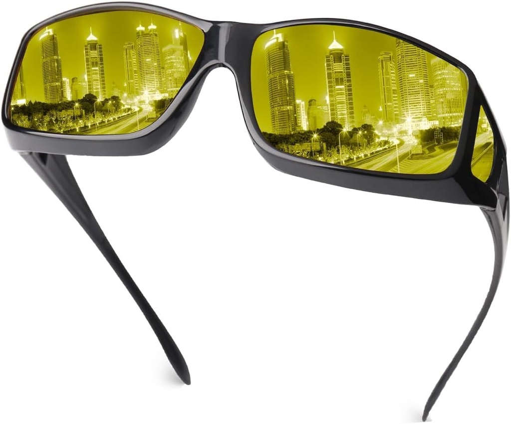 FIMOSON Fit Over Glasses Sunglasses for Men Women, Wrap Around Polarized UV400 Protection S