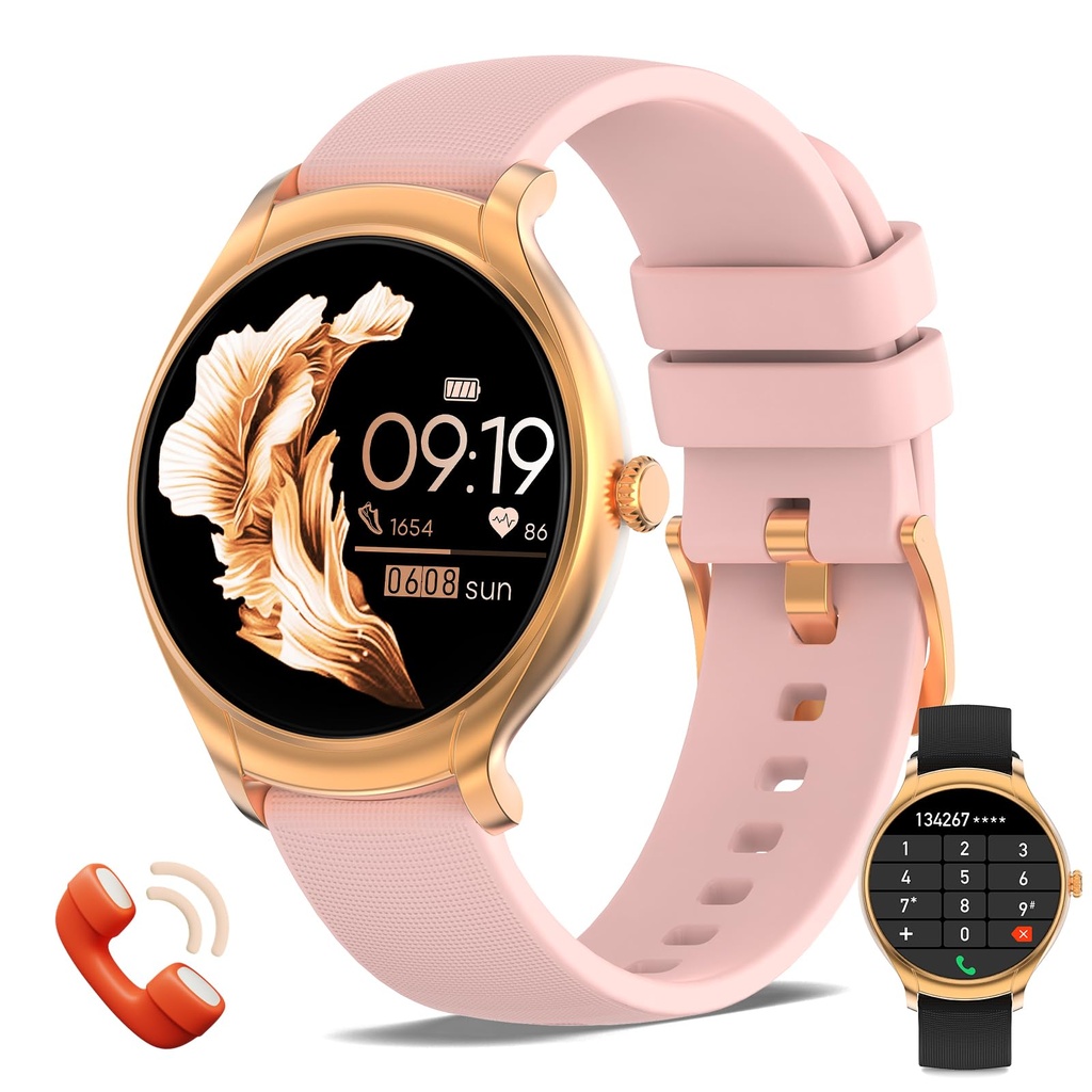 Nemheng Smart Watch for Women Answer/Make Calls, 1.39" Touch Screen Women Fitness Watch 