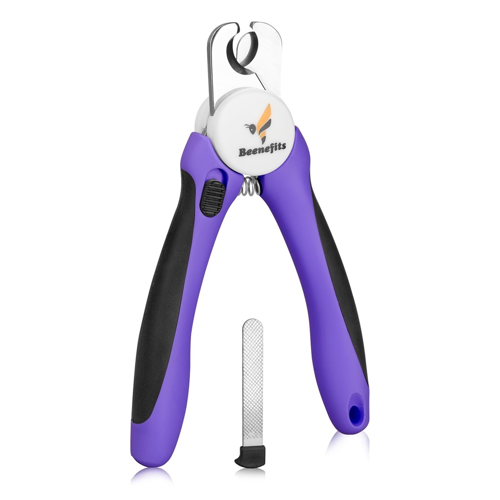 Large Dog Nail Clippers with Sharp Stainless Steel Blade for Smooth Cutting, Ergonomic TPE