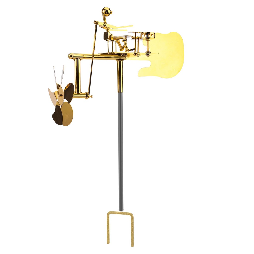 Lyreh Handmade Metal Drummer Windmill, Drummer Windmill Garden Decoration Percussionist Musi