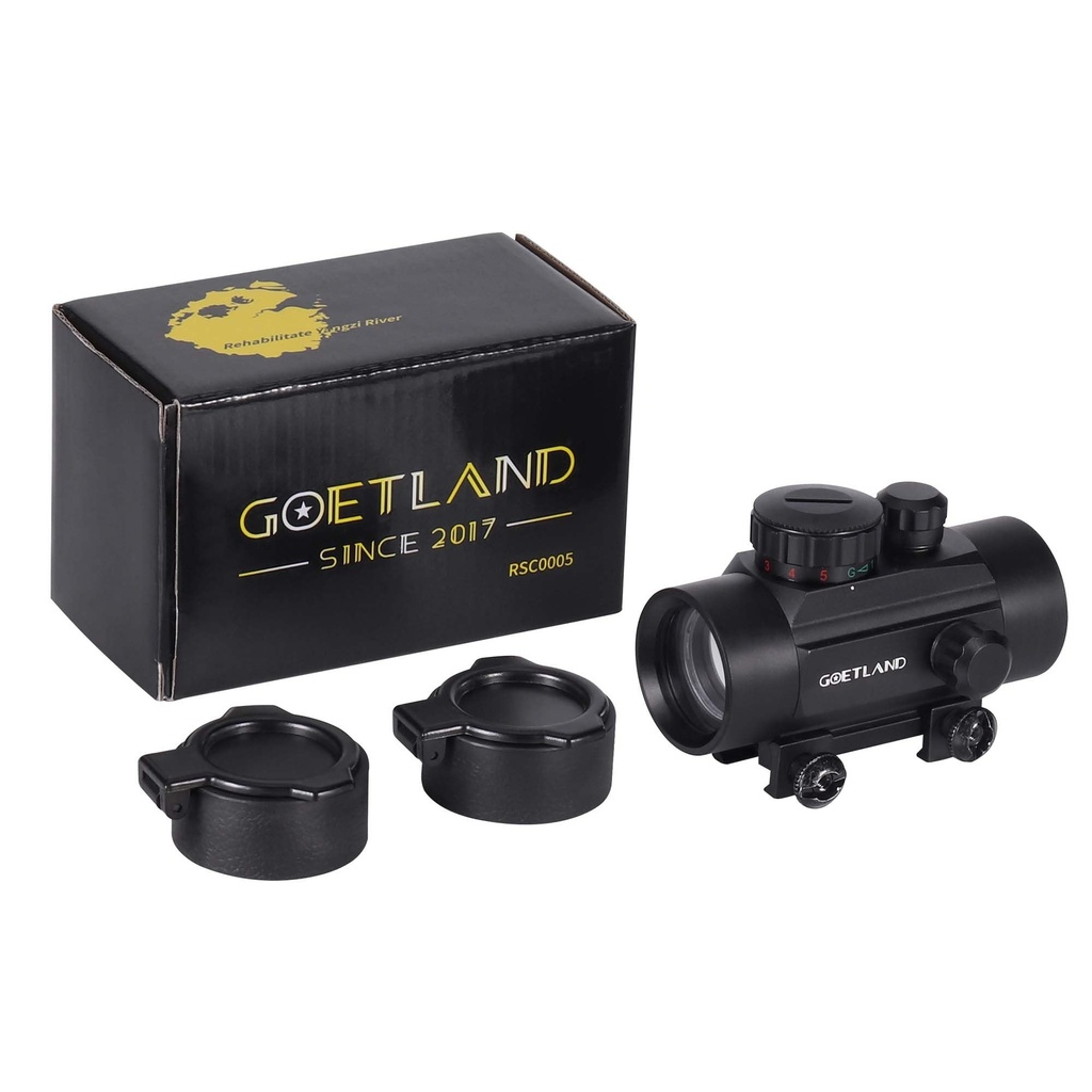 Goetland 1x30mm Red Dot Sight Reflex Sight Scope Green Red Dot Optics SFP Flip up Lens Cap 4