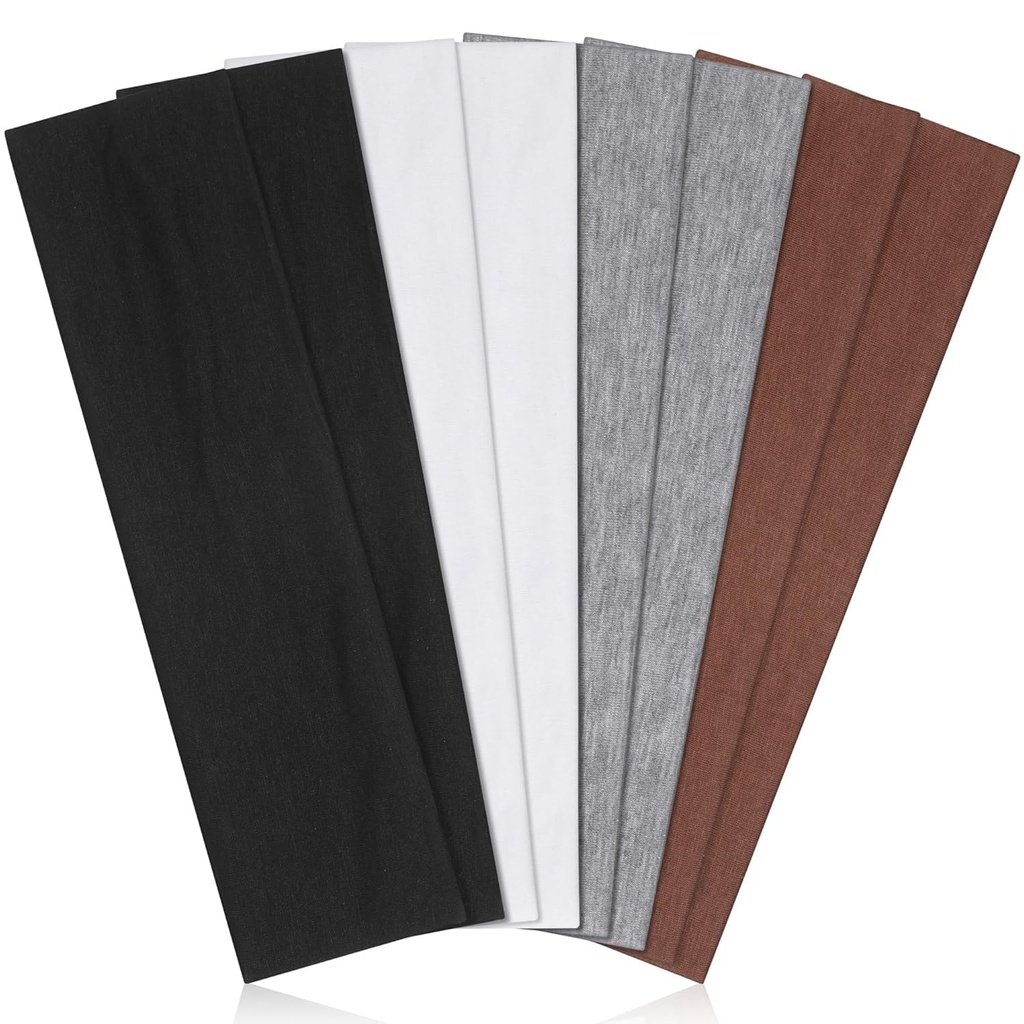 Headbands for Women Non Slip - Stylish Sports Hair Bands for Women's Hair - Soft Cotton Clo