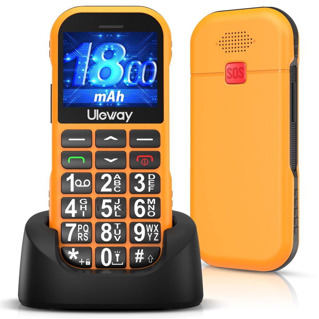 Big button Mobile Phone for Elderly, GSM Unlocked Senior Mobile Phones with 1800mAh Battery