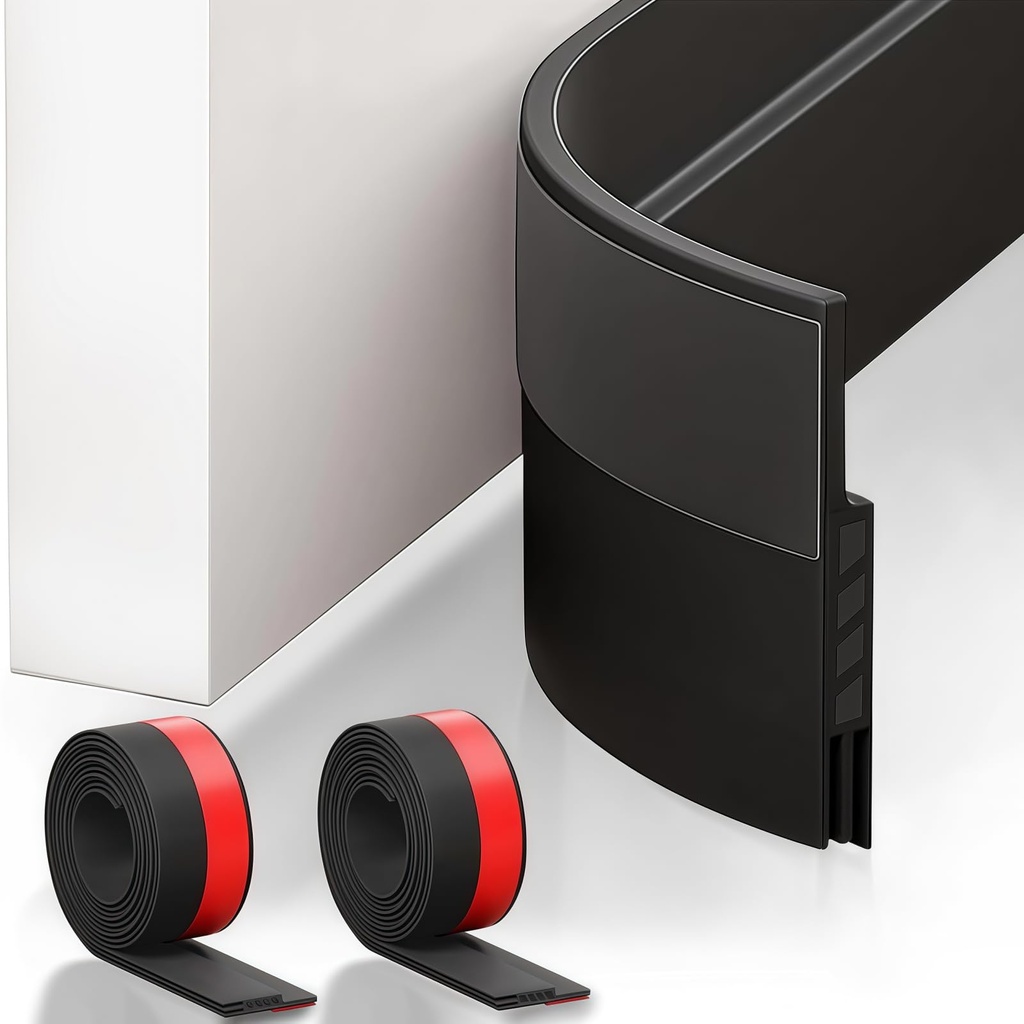 Draft Excluder for Doors, 2 Pack Door Draft Excluder Strip, Quick Installation, Soundproofi