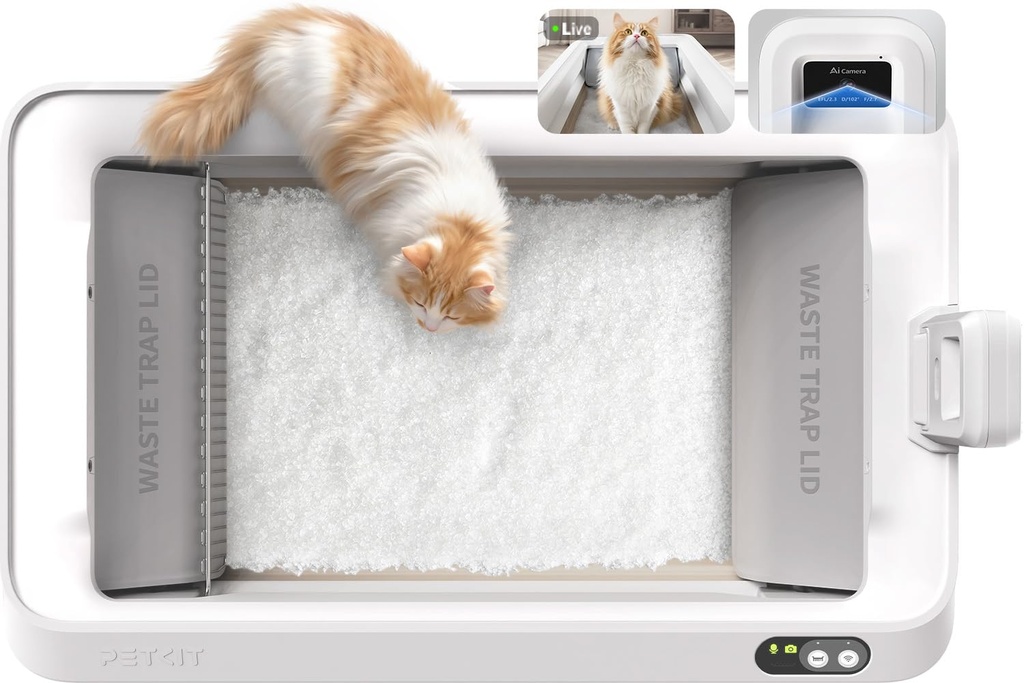 PETKIT Purobot Crystal Duo Open Self Cleaning Cat Litter Tray with Camera