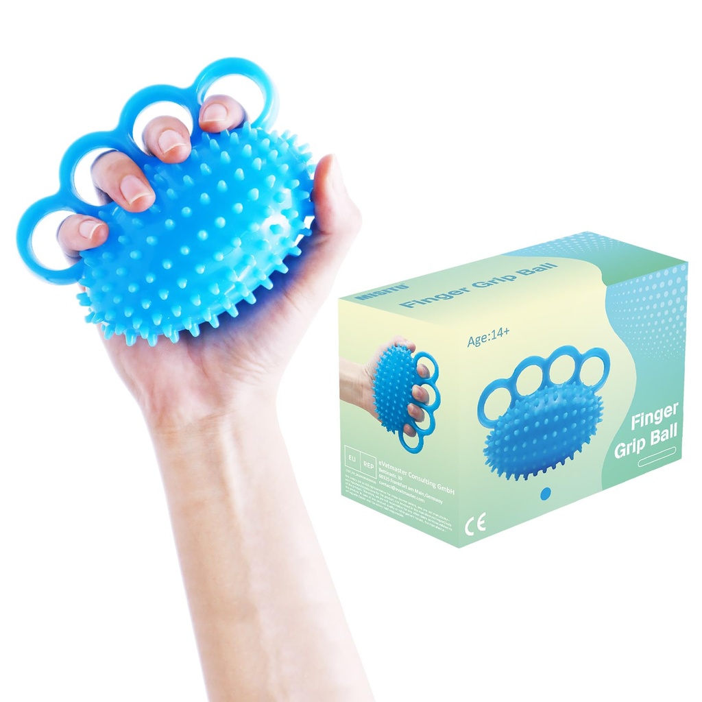 Hand Exerciser Finger Grip Ball Massage Squeeze Stress Strength Trainer for Hand Therapy Re