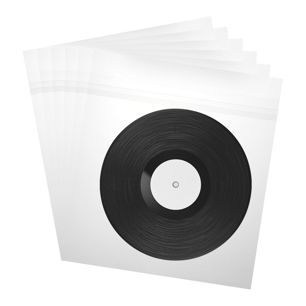 sourcing map 100 Pcs Vinyl Outer Sleeves, Clear Vinyl Record Sleeves 12.4" x 10.6" Vinyl Re