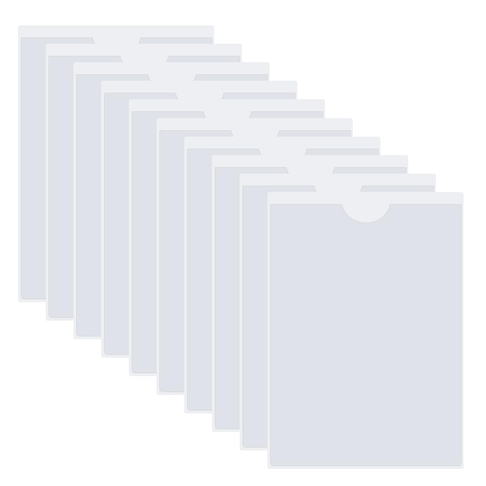 UMCHU Pack of 10 Self-Adhesive Transparent Pockets for Business Cards to Organize and Prote
