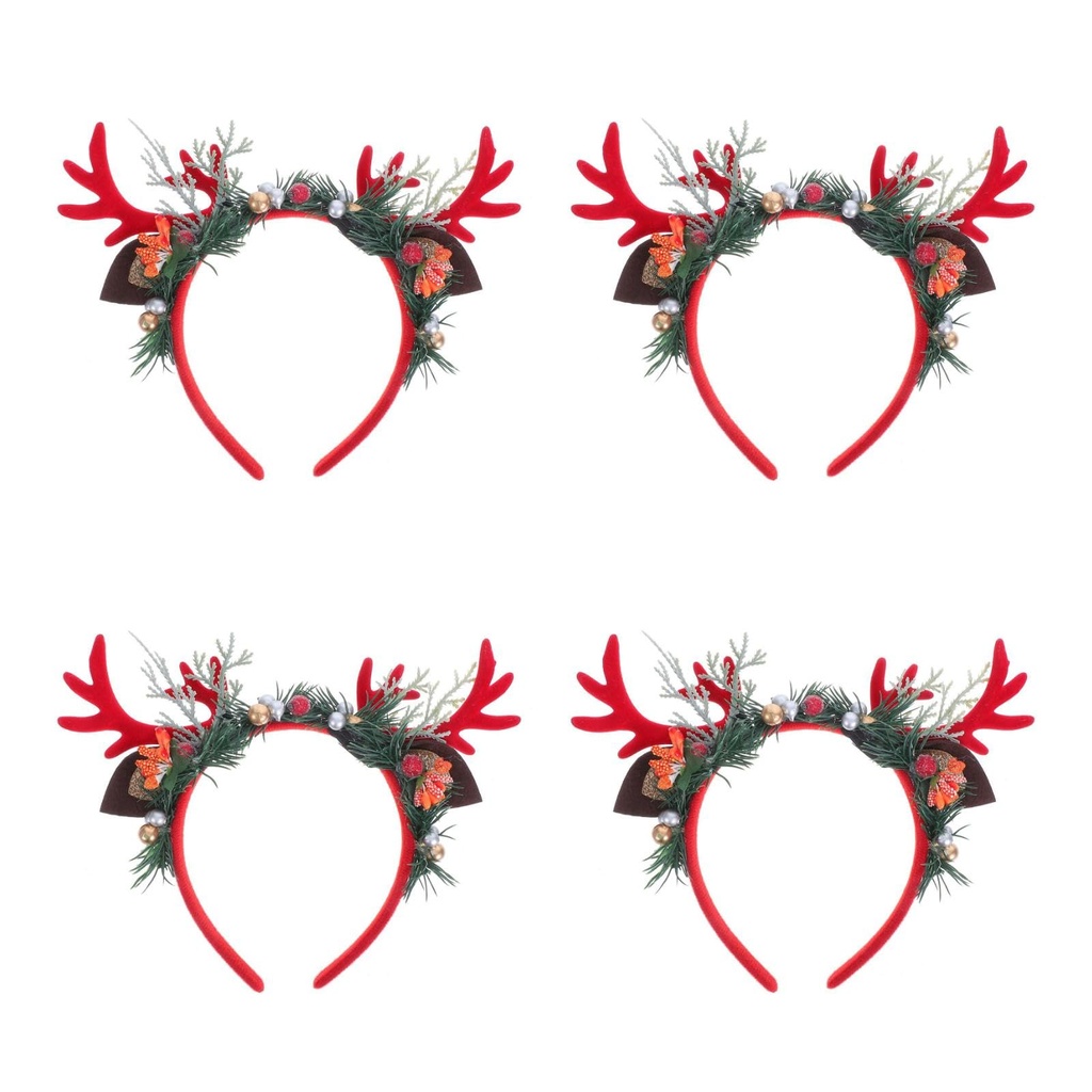 UKCOCO Christmas Antlers Headband for Adults and Kids Lightweight Reindeer Hair Hoop Ideal f