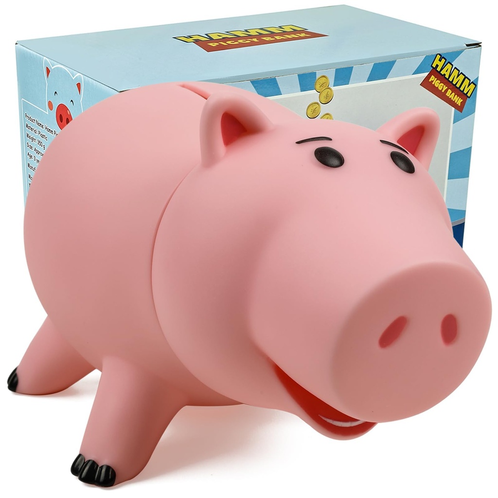 QUEENTAS Hamm Toy Story Piggy Banks for Kids large Pig Money Box Plastic Savings Bank for kids