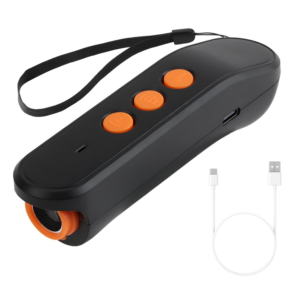 Poeloisy Anti Barking Device for Dogs Black Portable Ultrasonic Dog Bark Deterrent Rechargeable
