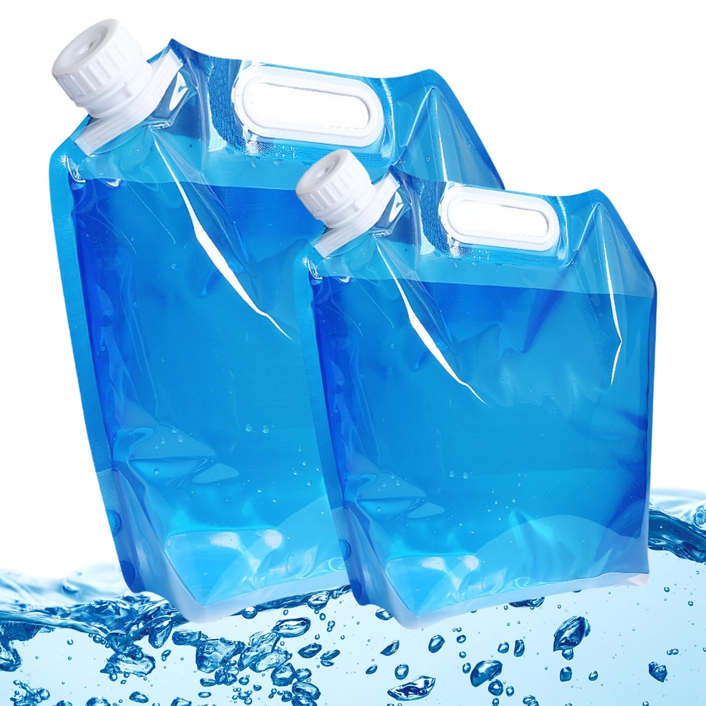 Luxiremi 10L+5L Folding Drinking Water Container Storage Bag Pouch for Camping Hiking Picni
